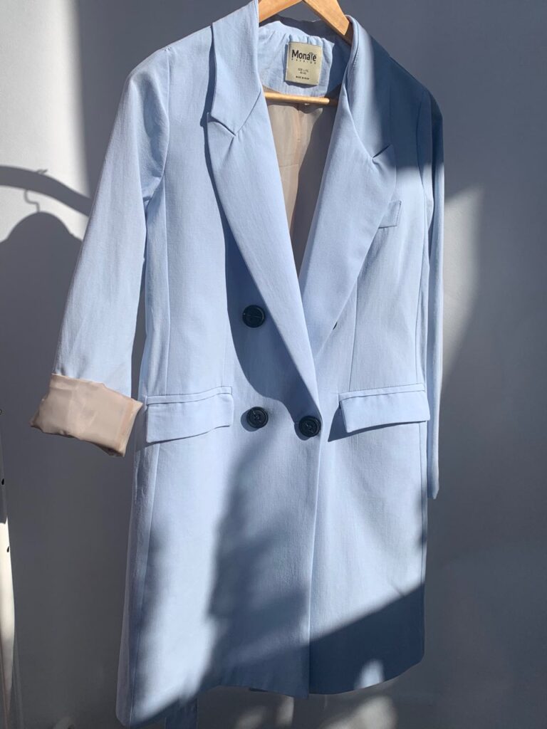 کت آستر دار آّبی