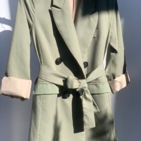 کت آستر دار سبز