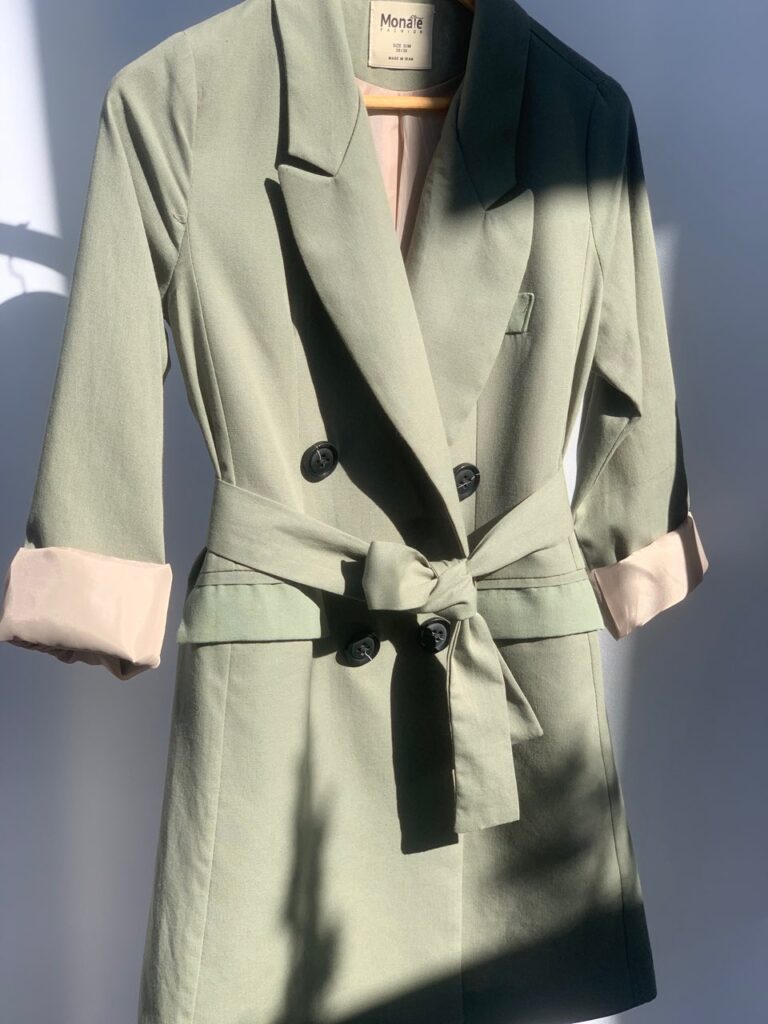 کت آستر دار سبز