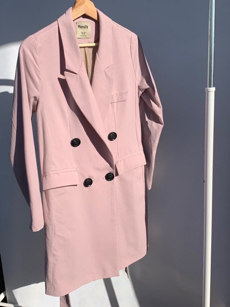 کت آستر دار صورتی